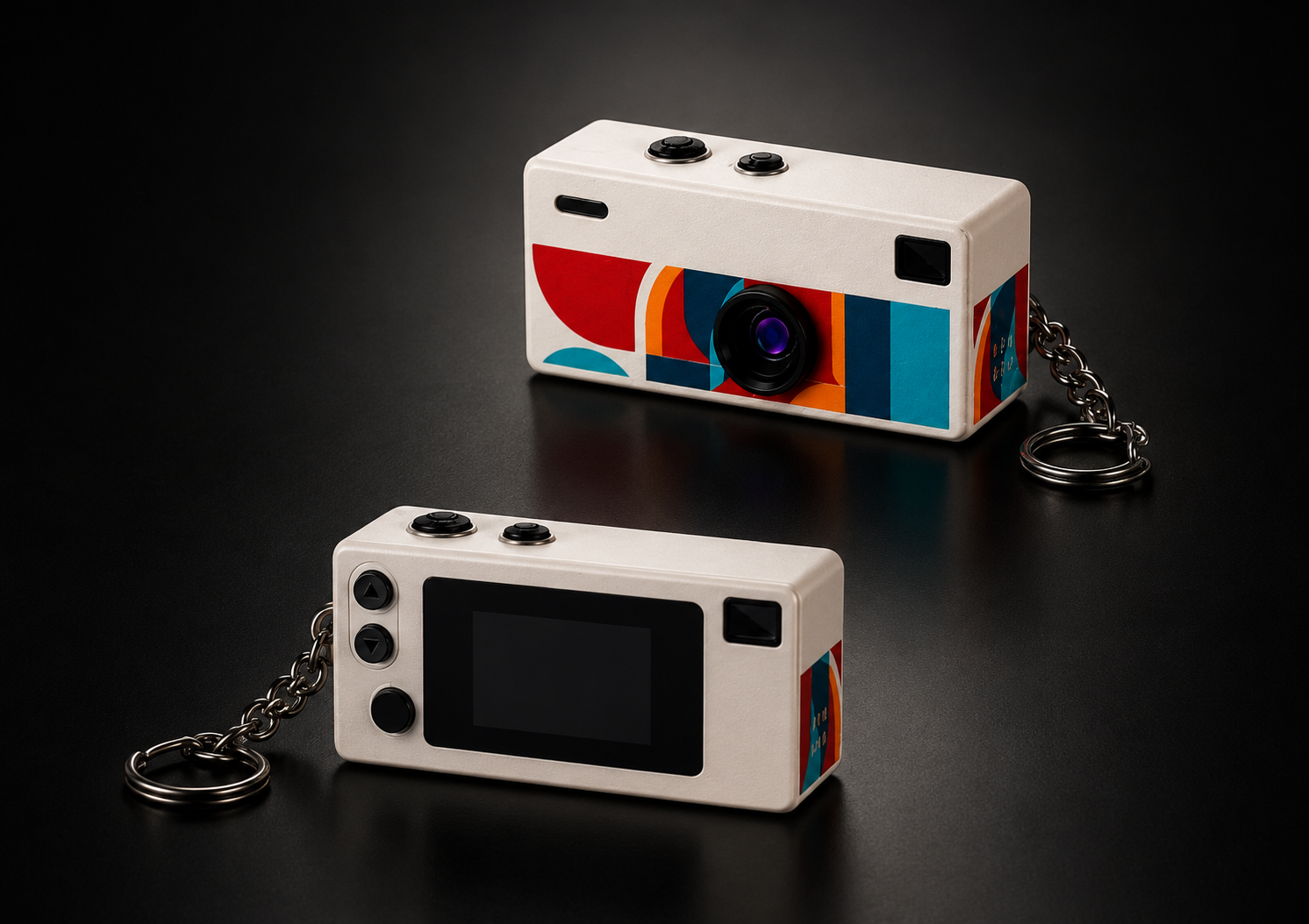 Mini Aparat Retro HD z Ekranem LCD – Kamera Brelok USB-C | Vintage Pocket Cam