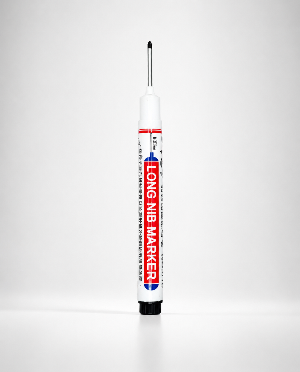 Marker Budowlany do Głębokich Otworów Czarny – Cienki Permanentny