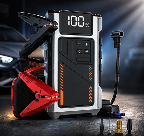 Jump starter 4w1 z kompresorem 12V