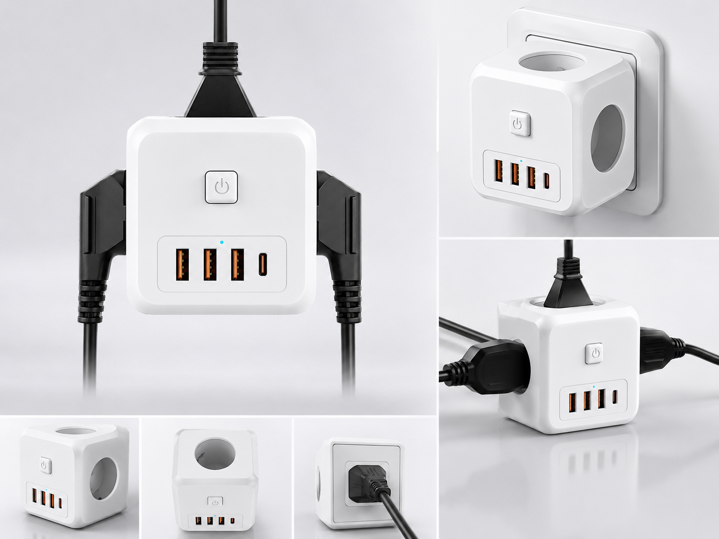 Kostka zasilająca 7w1 USB i USB-C