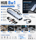 HUB USB-C 8w1 do laptopa i MacBook
