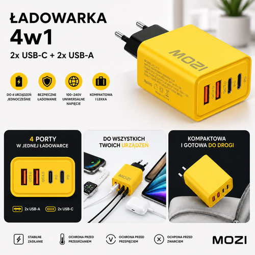 Kompaktowa ładowarka sieciowa USB