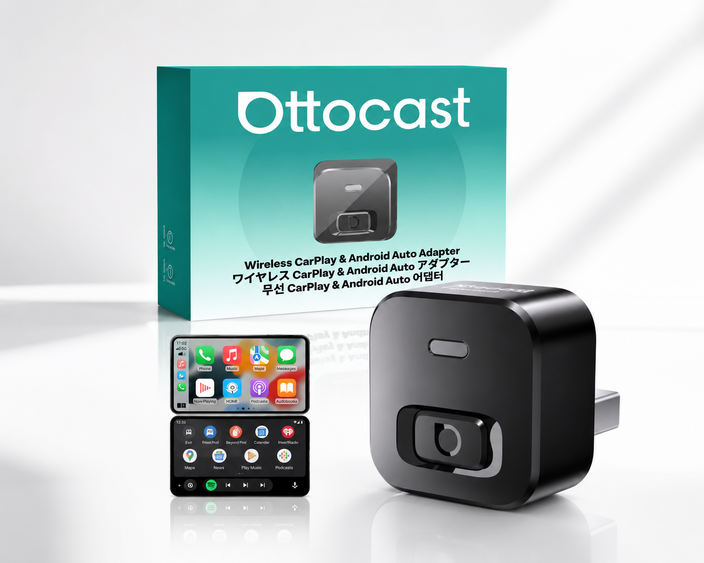 Adapter Bezprzewodowy CarPlay & Android Auto 2w1 USB-C – Ottocast