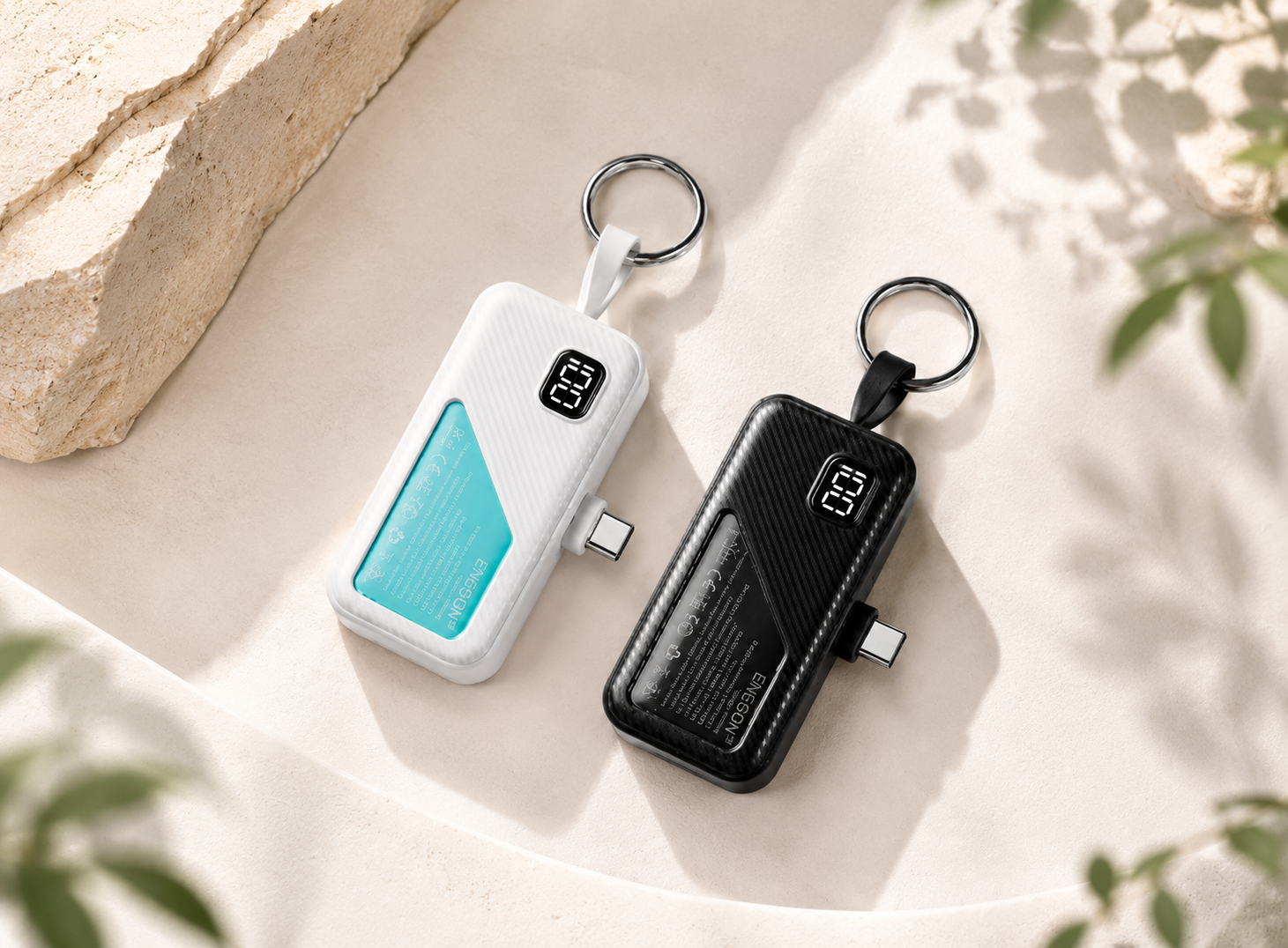 Mini powerbank USB-C 5000 mAh z wyświetlaczem LED
