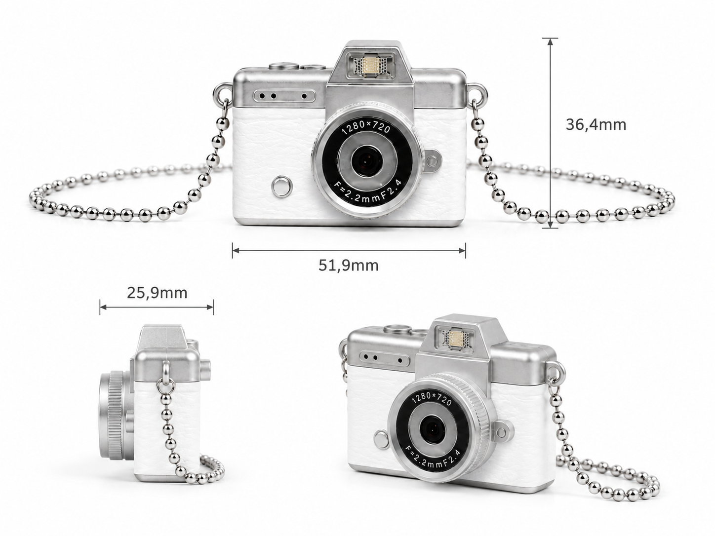 Mini Aparat Cyfrowy RETRO z Ekranem LCD — Vintage Camera Brelok PREZENT
