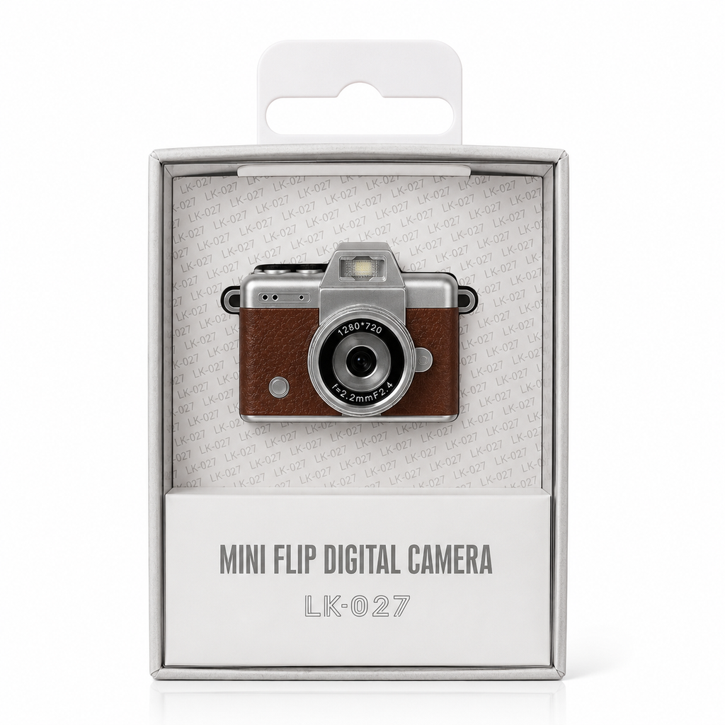 Mini Aparat Cyfrowy RETRO z Ekranem LCD — Vintage Camera Brelok PREZENT